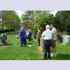 Blessing one of many graves.....