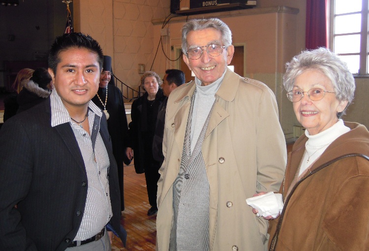 Peter, Florence and Guest15 from Bishop Alejo's Visit on Sunday