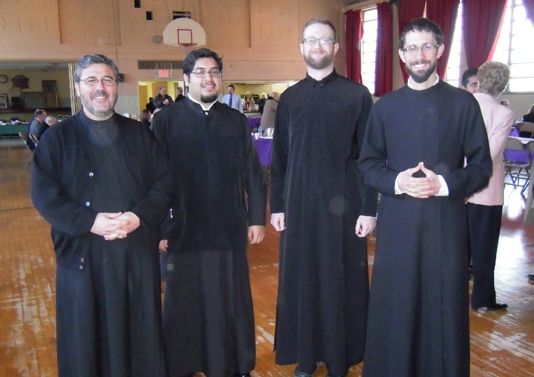 Nicholas Aiello, Abraham Labrada, Derek Schmidt and David Wooten10 from Bishop Alejo's Visit on Sunday