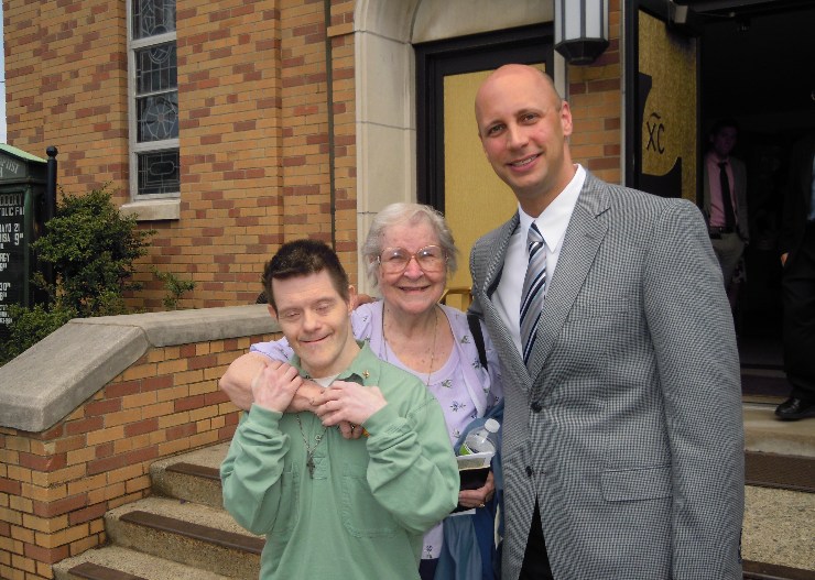 Visitor Michael with Dorothy and Andrew....12 from Christ is Risen!  Indeed He is Risen!