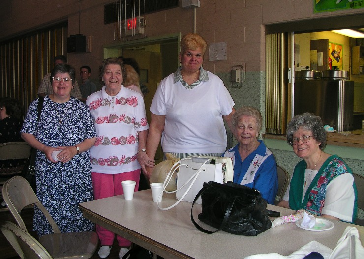 With friends in church hall....1 from Mary Firmender, May Her Memory be Eternal!