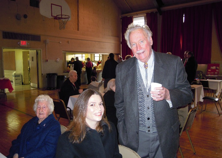 Mary and Jen With Fred...13 from Christmas at St. John's