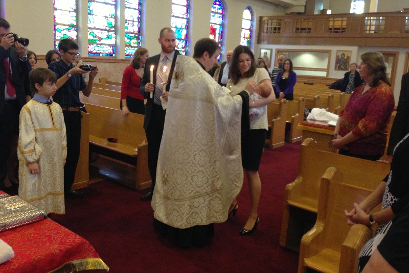 Baptism ....3 from Fr. Igor, Mat. Anna and family here at St. John's